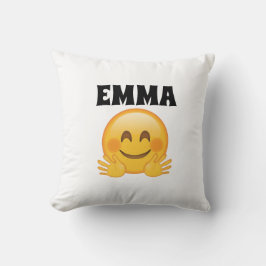 Emma- Personalized Emoji Throw Pillow  Kissen