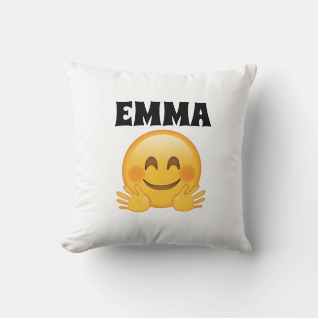 Emma- Personalized Emoji Throw Pillow  Kissen (Vorderseite)