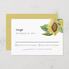EMMA Rustic Country Sunflower Boho RSVP Card Einladung