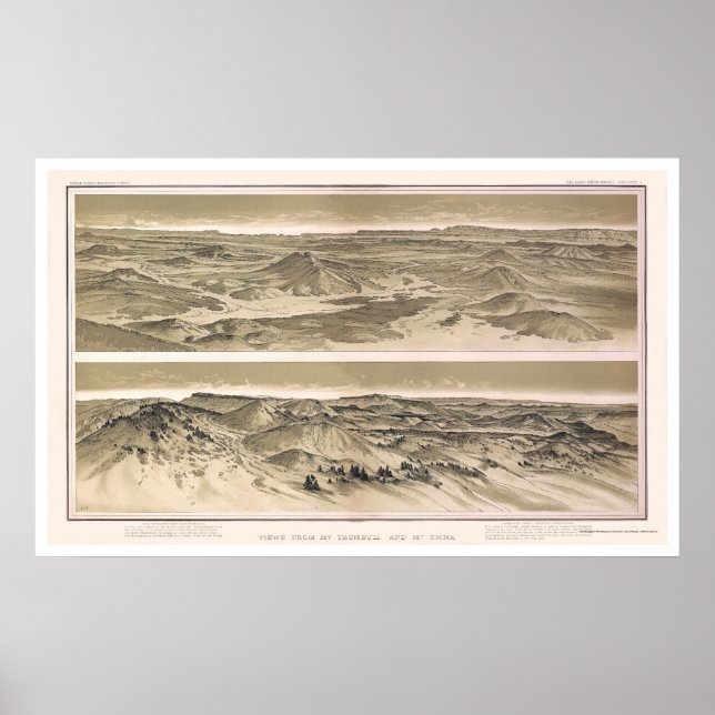 Emma und Trumbull Grand Canyon View 1882 Poster (Vorne)