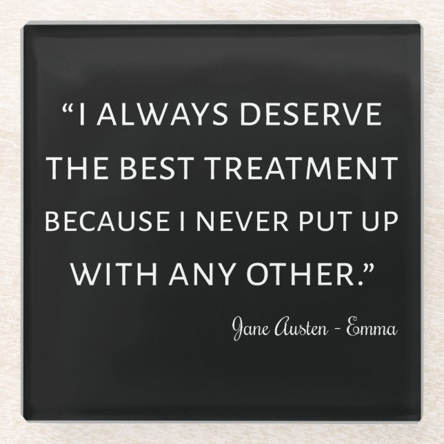 Emma von Jane Austen Quote II Glasuntersetzer (Vorderseite)
