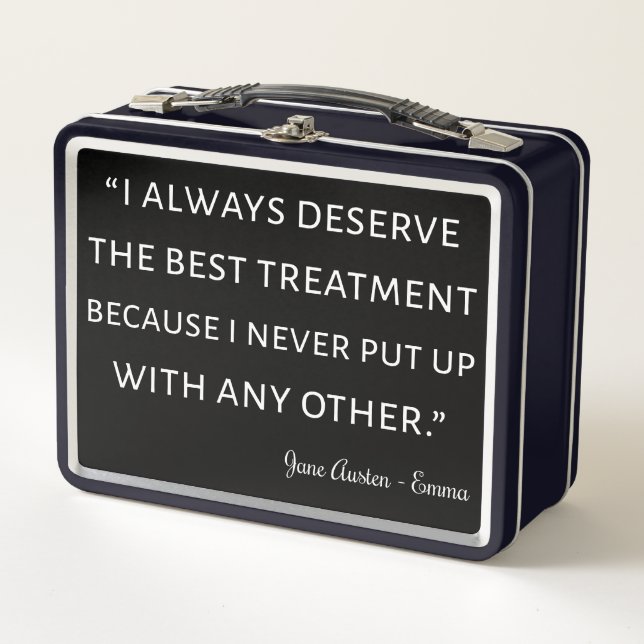 Emma von Jane Austen Quote II Metall Brotdose (Vorderseite)