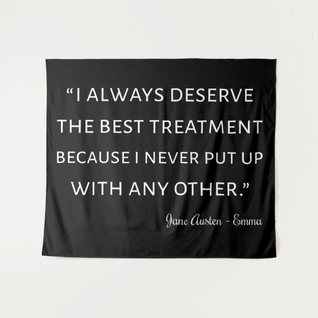 Emma von Jane Austen Quote II Wandteppich (Vorderseite (Horizontal))