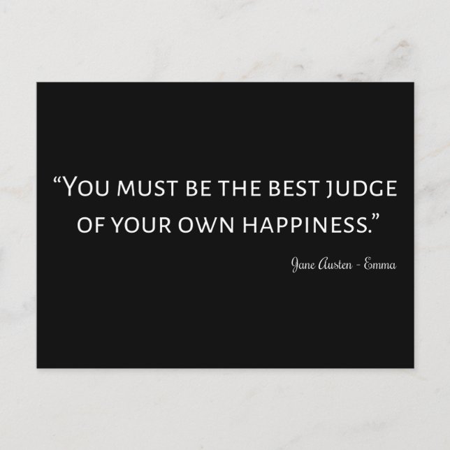 Emma von Jane Austen Zitat I Postkarte (Vorderseite)