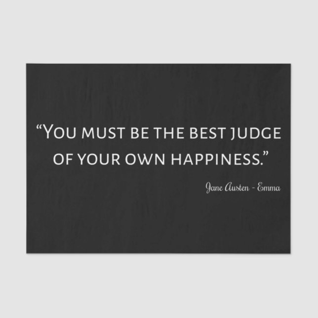 Emma von Jane Austen Zitat I Seidenpapier (Vorderseite)