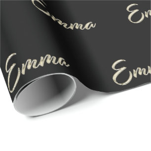 Emma white gold Handwriting Geschenkpapier