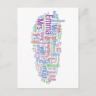 Emma Word Cloud Postkarte