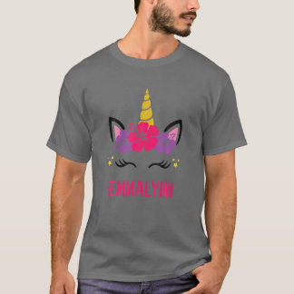 EMMALYNN Personalisierte Einhornwand T-Shirt