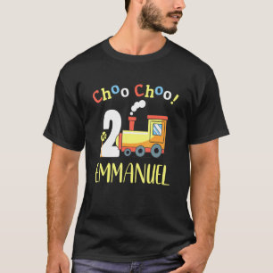 Emmanuel Choo Choo Zwei Züge 2. Geburtstag Dreharb T-Shirt
