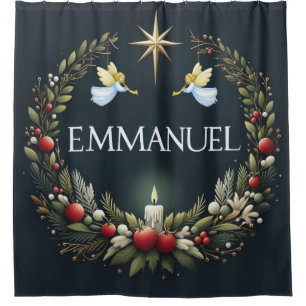 Emmanuel Christmas Engel Duschvorhang