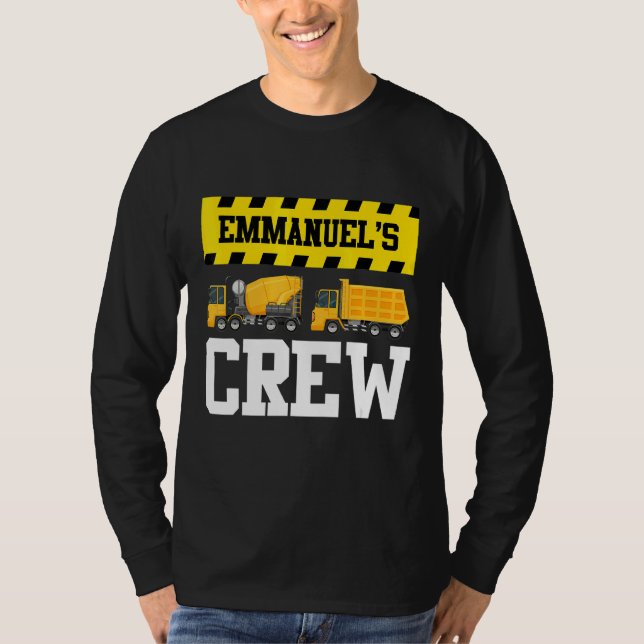 Emmanuel Construction Crew Custom Dumptruck Dump T T-Shirt (Vorderseite)