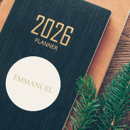 EMMANUEL Cream Christmas Sticker #2