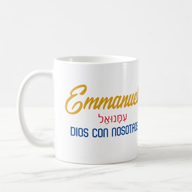 emmanuel Dios con nosotros Kaffeetasse (Links)