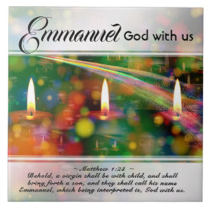 Emmanuel God With Uns Matthew 1:23 Weihnachtsbibel Fliese