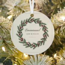 Emmanuel Gott Mit Uns Weihnachtsbaumanhänger