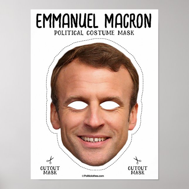 Emmanuel Macron Costume Mask Poster (Vorne)