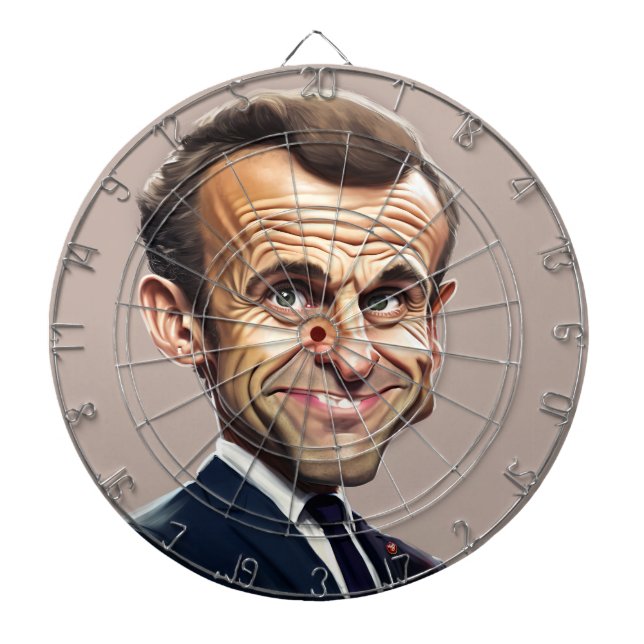 Emmanuel Macron Dartboard Dartscheibe (vorne)
