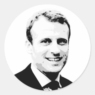 Emmanuel Macron Runder Aufkleber