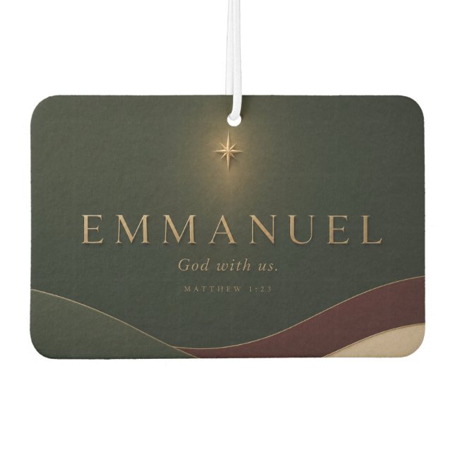EMMANUEL | Matthäus 1,23 Christlich Autolufterfrischer (Vorderseite)