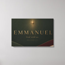 EMMANUEL | Matthäus 1,23 Christlich Leinwanddruck