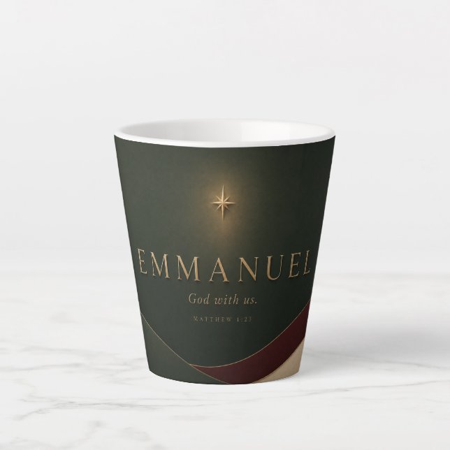 EMMANUEL | Matthäus 1,23 Christlich  Milchtasse (Vorderseite)