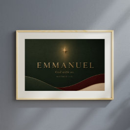 EMMANUEL | Matthäus 1,23 Christlich Poster