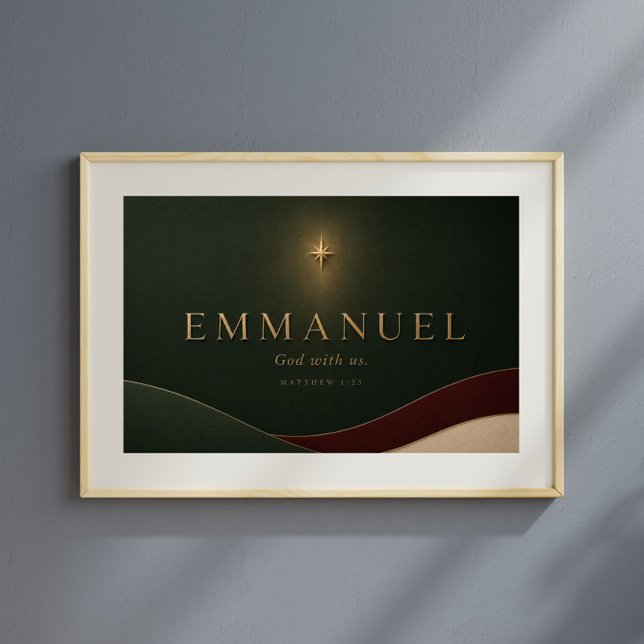 EMMANUEL | Matthäus 1,23 Christlich  Poster (Von Creator hochgeladen)