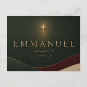 EMMANUEL Matthäus 1,23 Christlich Postkarte