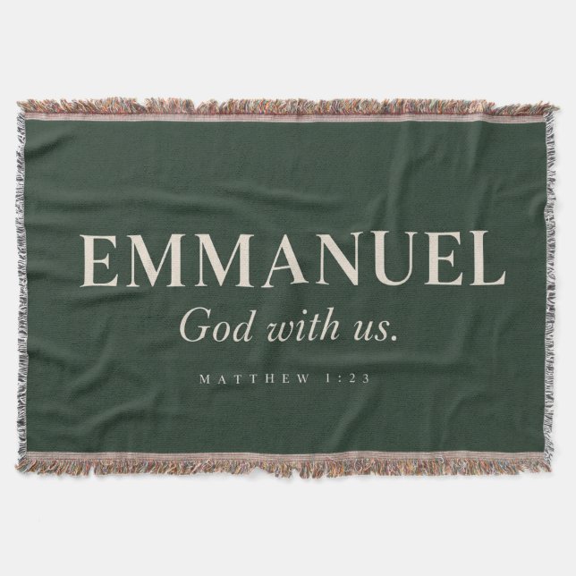 EMMANUEL | Matthäus 1:23 | Weihnachten  Decke (Vorderseite)