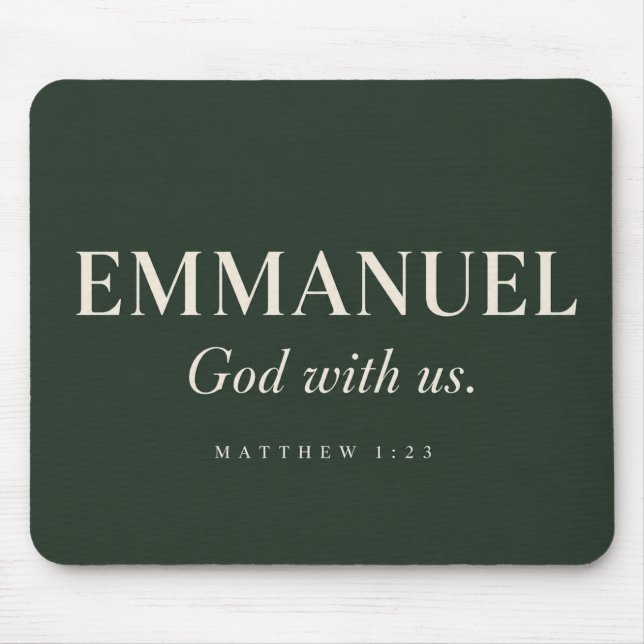 EMMANUEL | Matthäus 1:23 | Weihnachten Mousepad (Vorne)