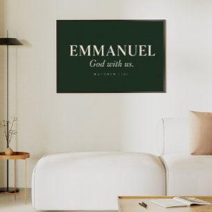EMMANUEL Matthäus 1:23 Weihnachten Poster
