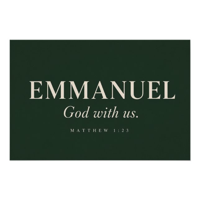 EMMANUEL | Matthäus 1:23 | Weihnachten Poster (Vorderseite)
