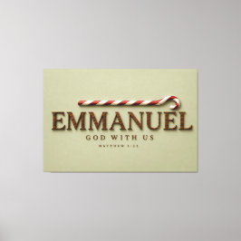EMMANUEL | Matthäus 1:23 Weihnachten | Soft Sage Leinwanddruck
