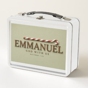 EMMANUEL Matthäus 1:23 Weihnachten Soft Sage Metall Brotdose