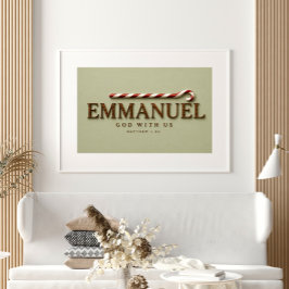 EMMANUEL | Matthäus 1,23 Weihnachten | Soft Sage Poster