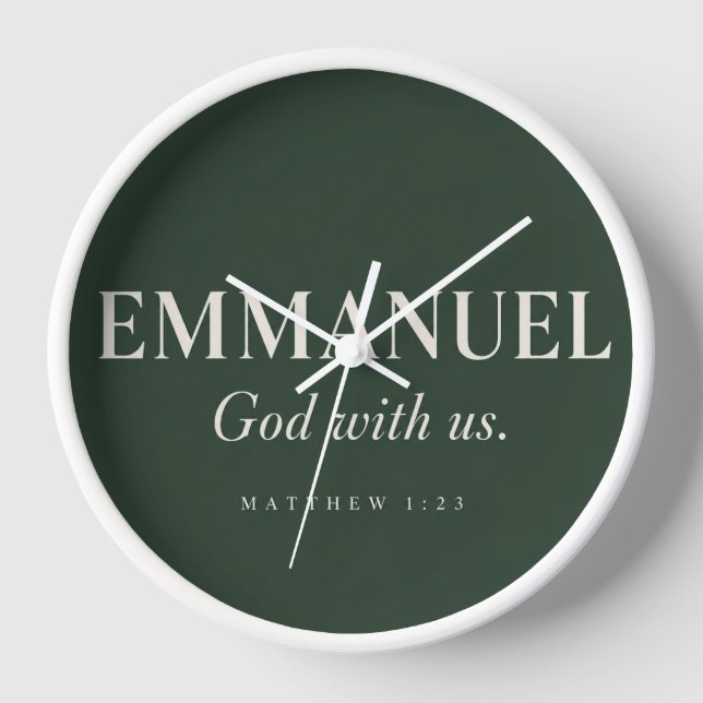 EMMANUEL | Matthäus 1:23 | Weihnachten Uhr (Vorderseite)