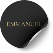 EMMANUEL Minimalistischer Goldaufkleber – Weihnach