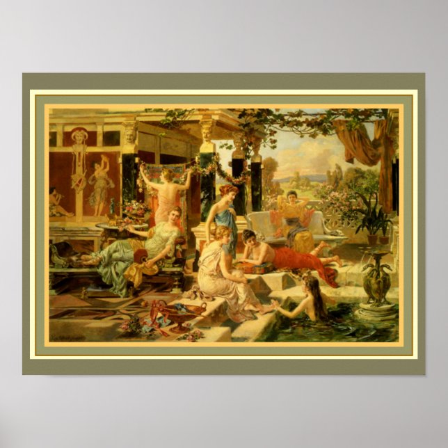Emmanuel Oberhauser "Roman Bath" 12 x 16 Poster (Vorne)