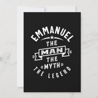 Emmanuel Personalisiert Name Birthday Gift Einladung