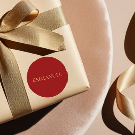 EMMANUEL - Red Minimal Christmas Sticker #4