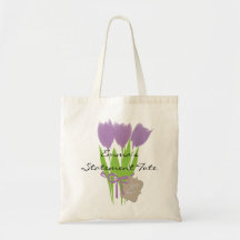 Emmas Niedliche Lilac Tulips Floral Statement-Tasc