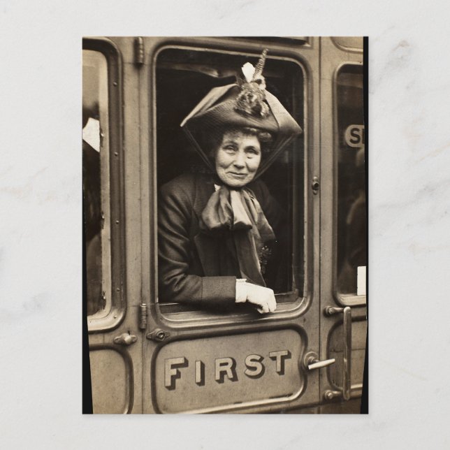 Emmeline Pankhurst Feminist und Suffragette Postkarte (Vorderseite)
