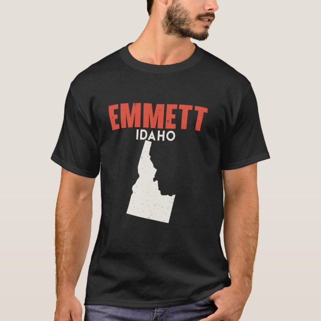 Emmett Idaho USA Staat Amerika Reisen Idahoan T-Shirt (Vorderseite)