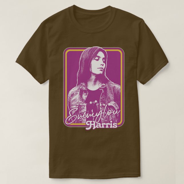 Emmylou Outlaw Country Retro Fan Design T-Shirt (Design vorne)