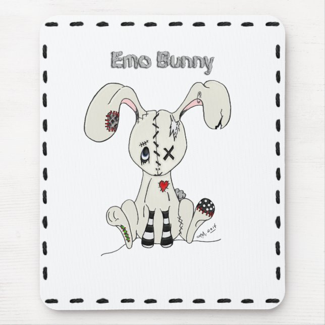 Emo Bunny Mousepad (Vorne)