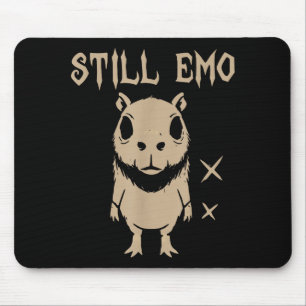 Emo Capybara Goth Punk immer noch Emo Mousepad