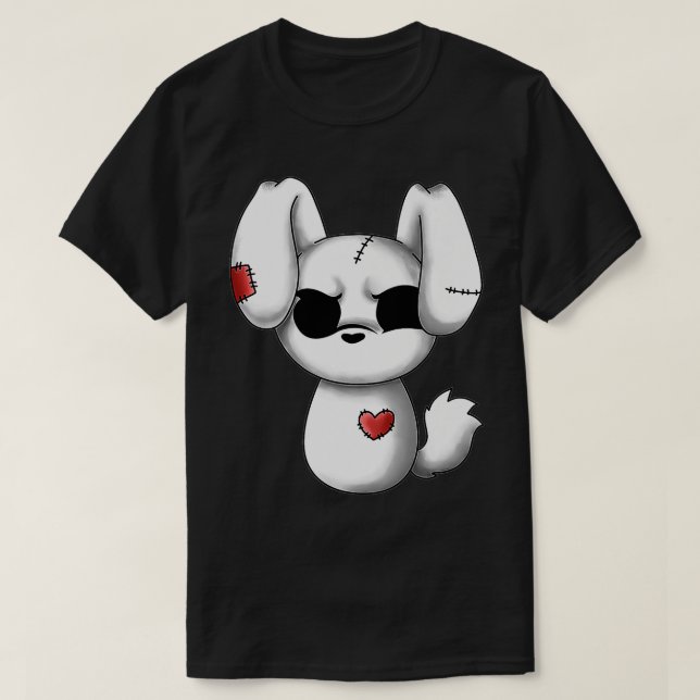 Emo Chibi Kawaii Ostern Goth Emo Bunny Premium T-Shirt (Design vorne)
