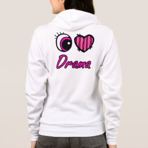 Emo Eye Heart I Liebe Drama Hoodie