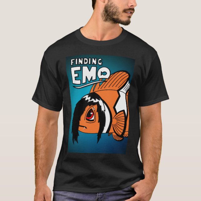 Emo finden, trauriger Clownfisch T-Shirt (Vorderseite)