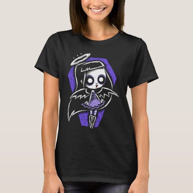 Emo Girl  Skull Emo Goth Music Teens T-Shirt (Vorderseite)